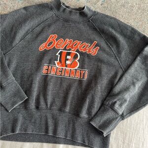 NFL Bengals Charcoal Turtleneck Sweater